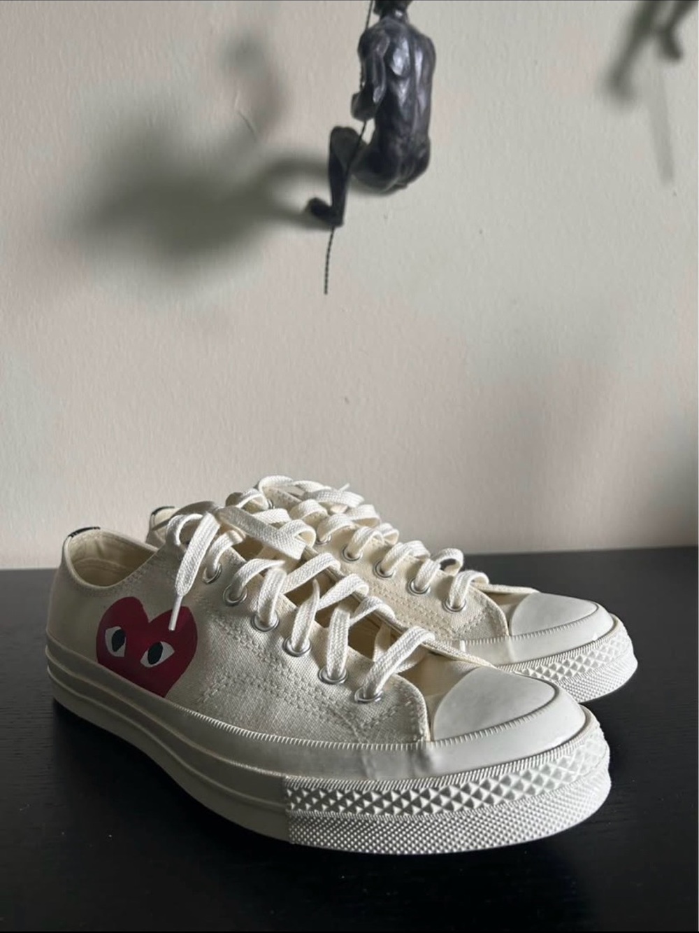 New Converse x Comme des Garçons PLAY Chuck 70 Low Top - US M10, W12 (White)